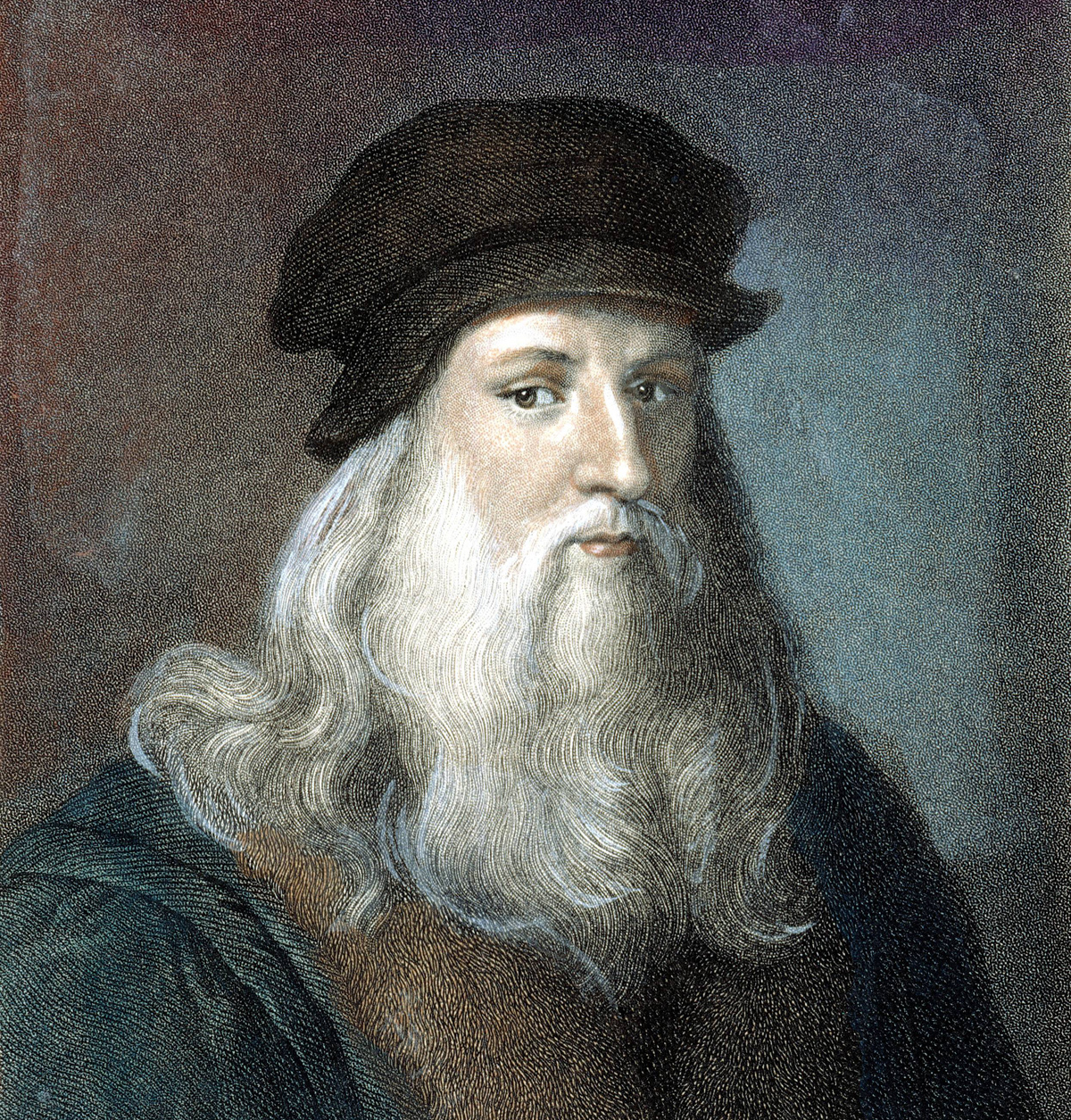 Portrait of Leonardo da Vinci, one of the artists Banksy reinterprets