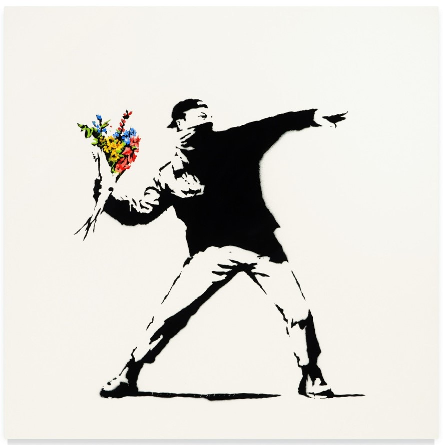 Banksy — Love is in the Air, 2005