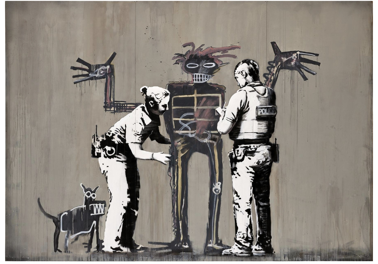 Banksy — Banksquiat. Boy and Dog in Stop and Search, 2018