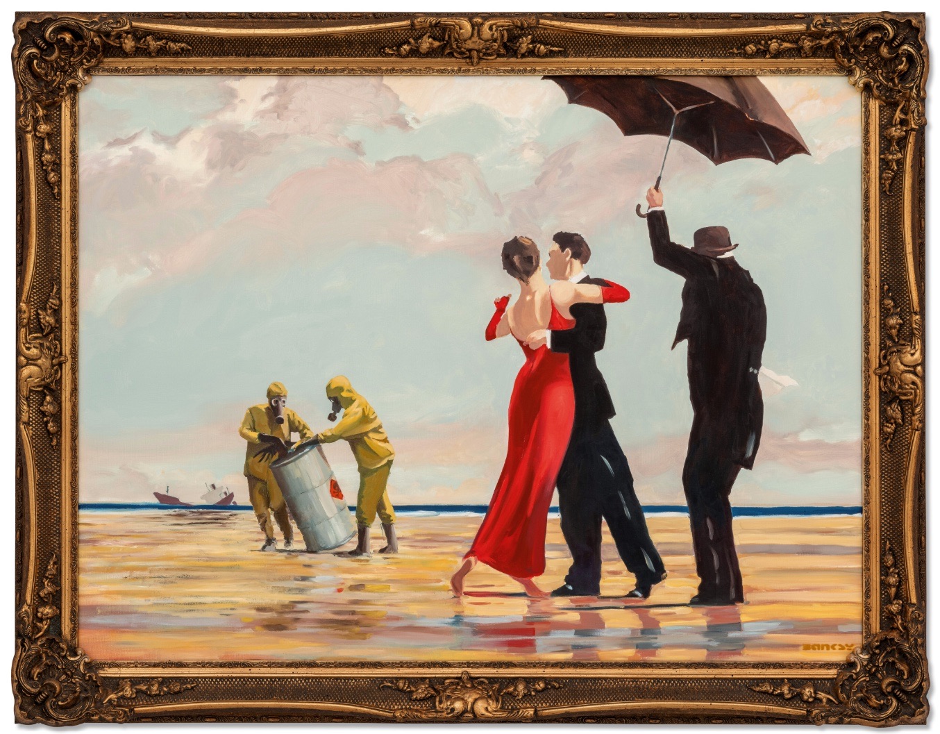 Banksy — Crude Oil (Vettriano), 2005