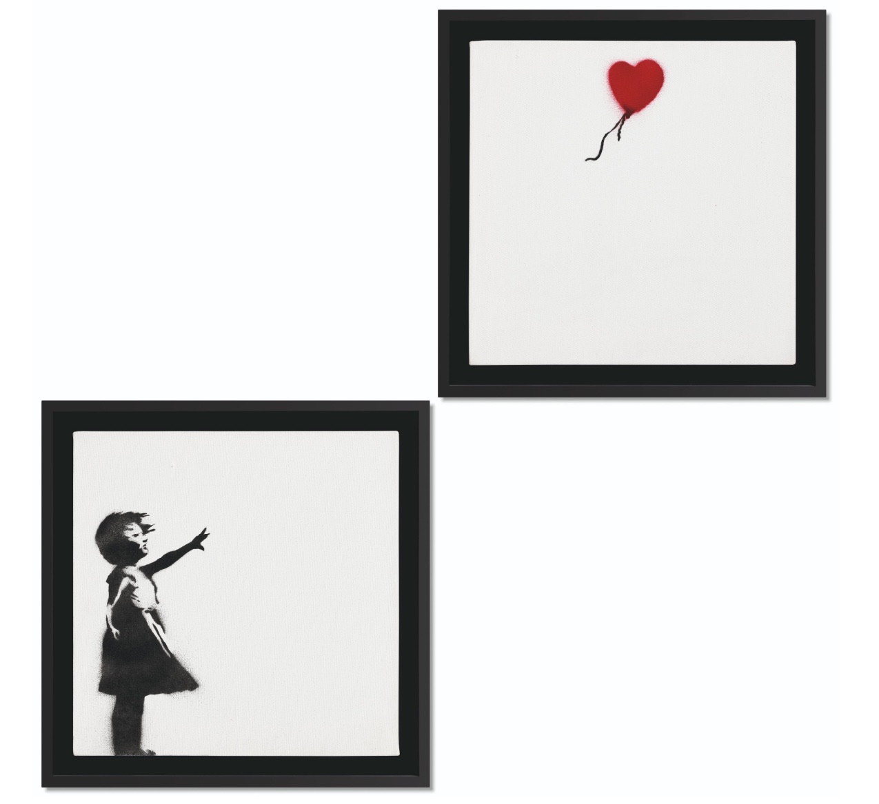 Banksy — Girl with Balloon (Diptych), 2005