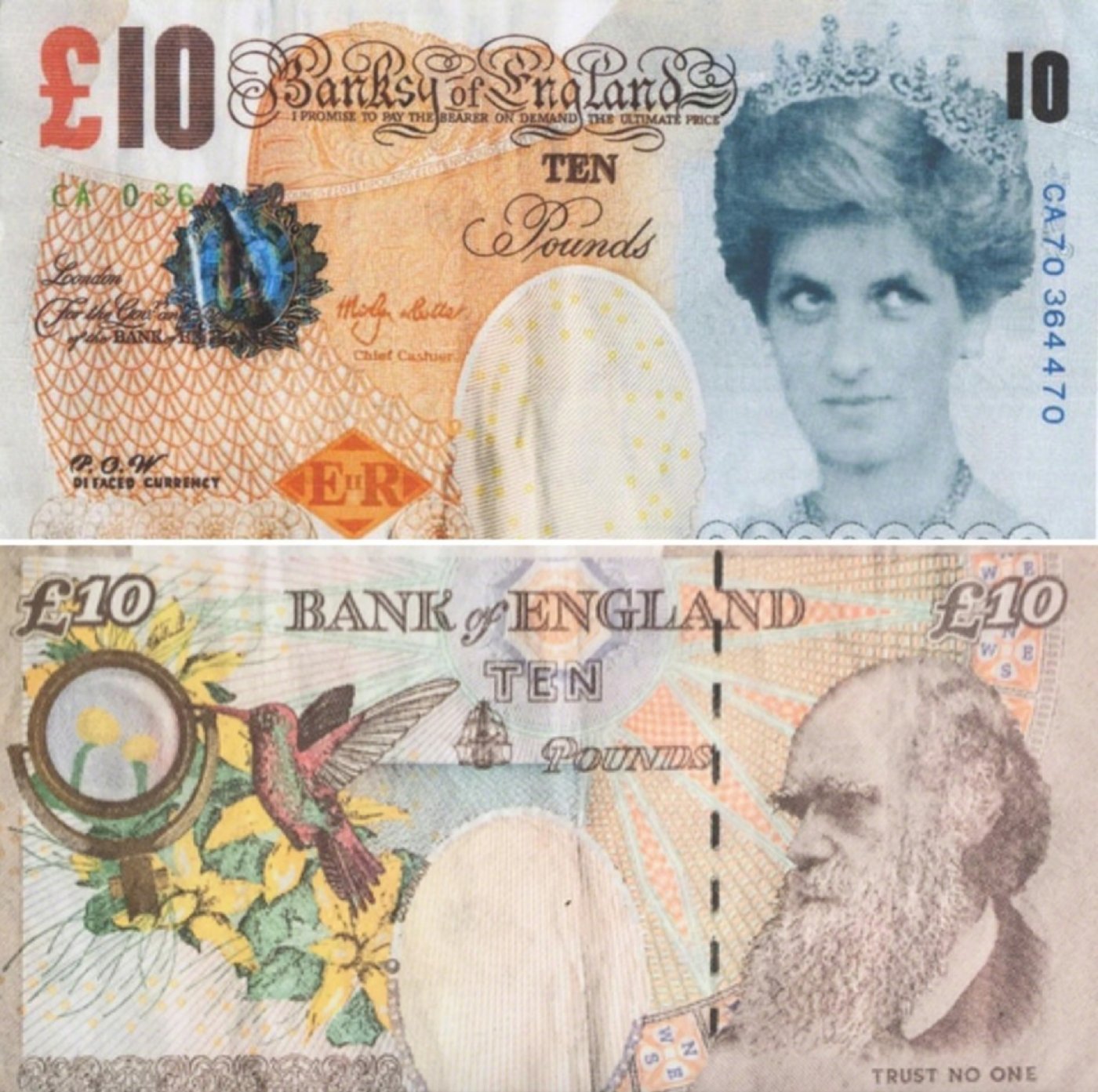 Banksy — Di-Faced Tenners, 2004