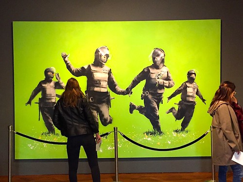 Battle of the Beanfield, 2009 · Acrylic and spray-paint on canvas · 250×300 cm
