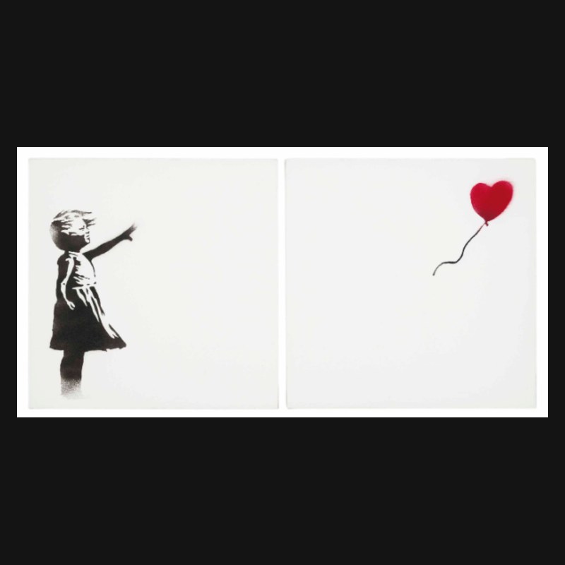 Banksy, Girl with Balloon (Diptych), 2005