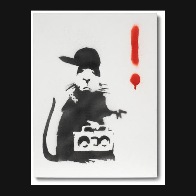 Banksy, Exclamation Rat, 2003-2004