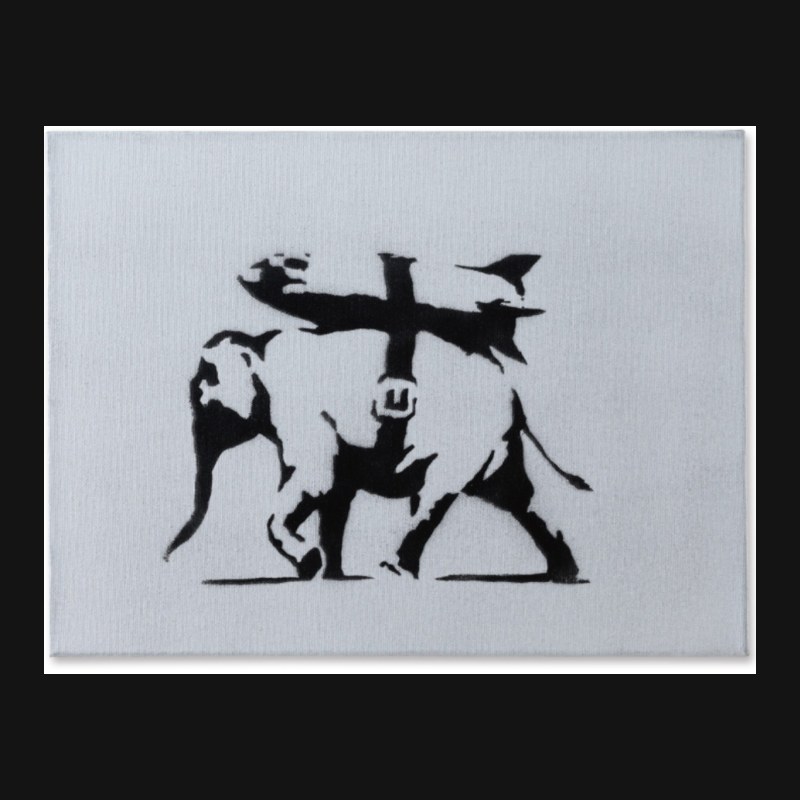 Banksy, Heavy Weaponry (Silver Edition), 2004