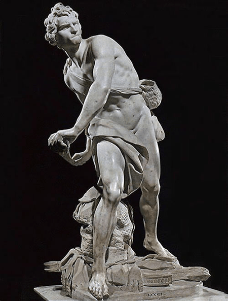 Gian Lorenzo Bernini, David, 1623-1624. Galleria Borghese, Rome. Image: © Vanni Archive / Art Resource, NY