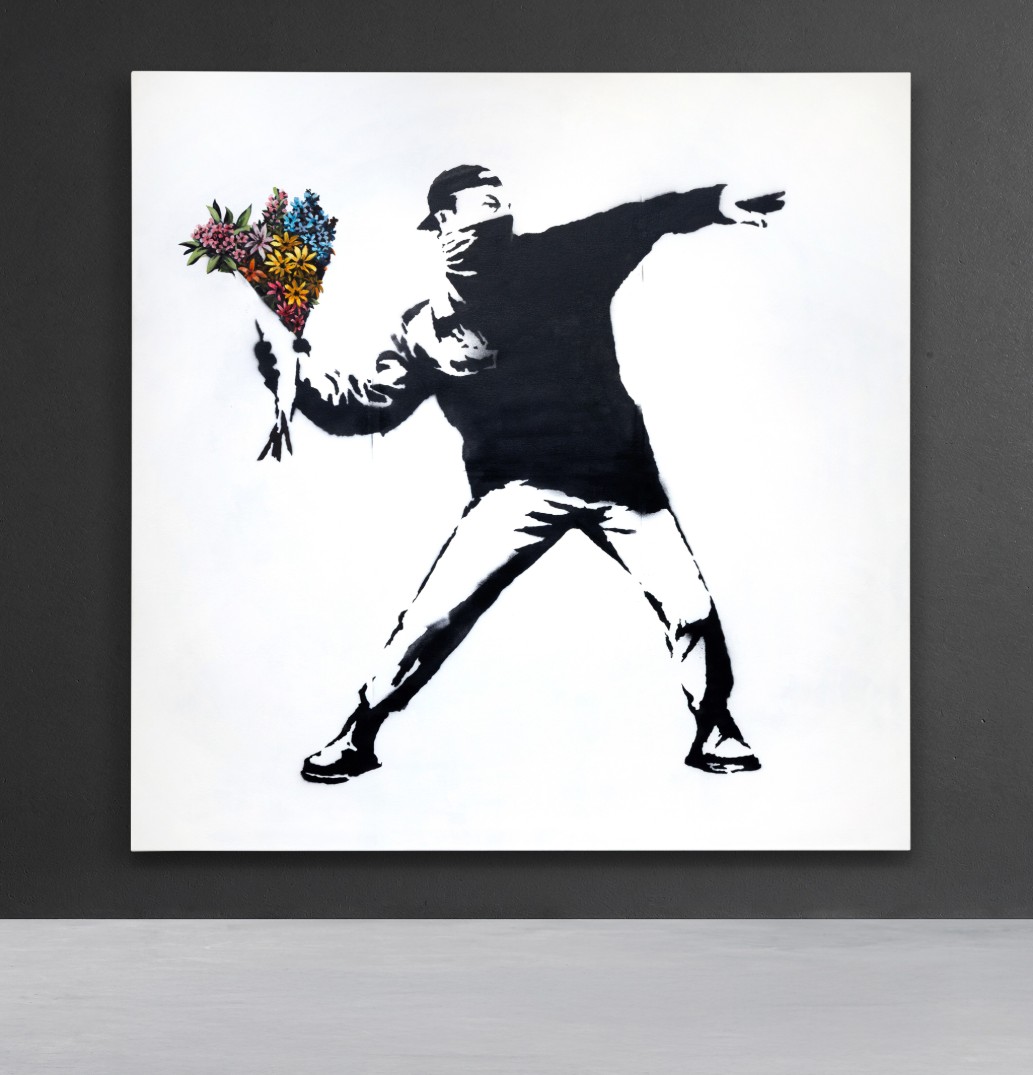 Love Is In The Air (life size), 2011 — Spray & oil, 210×210 cm. Signed & dated 11