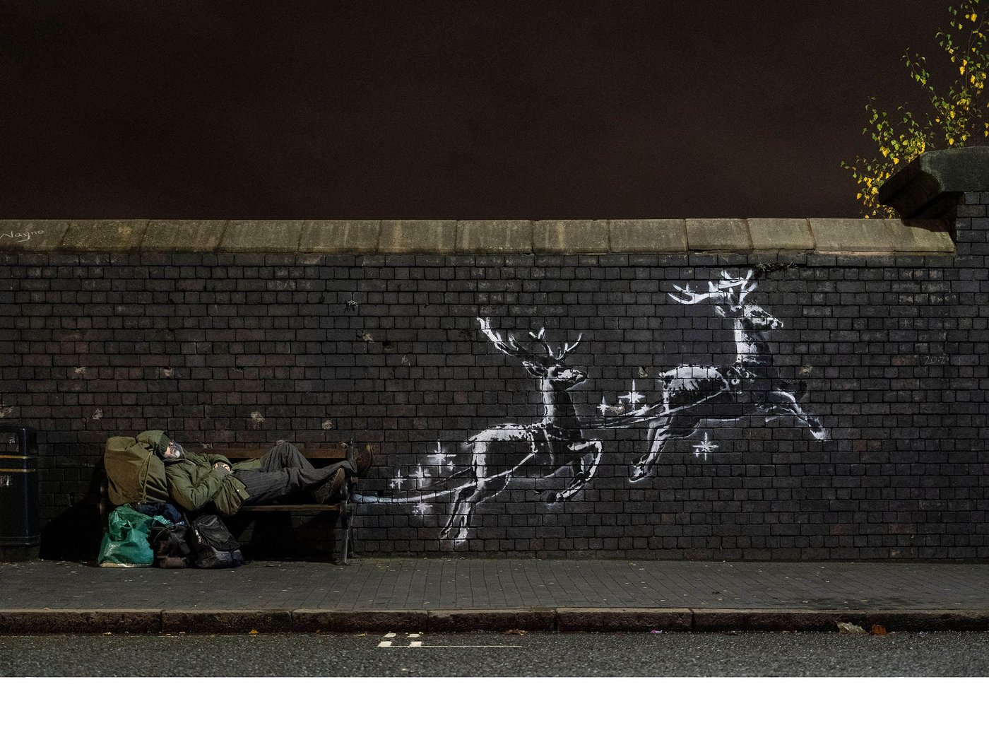 Banksy, A Christmas Greeting From Ryan mural