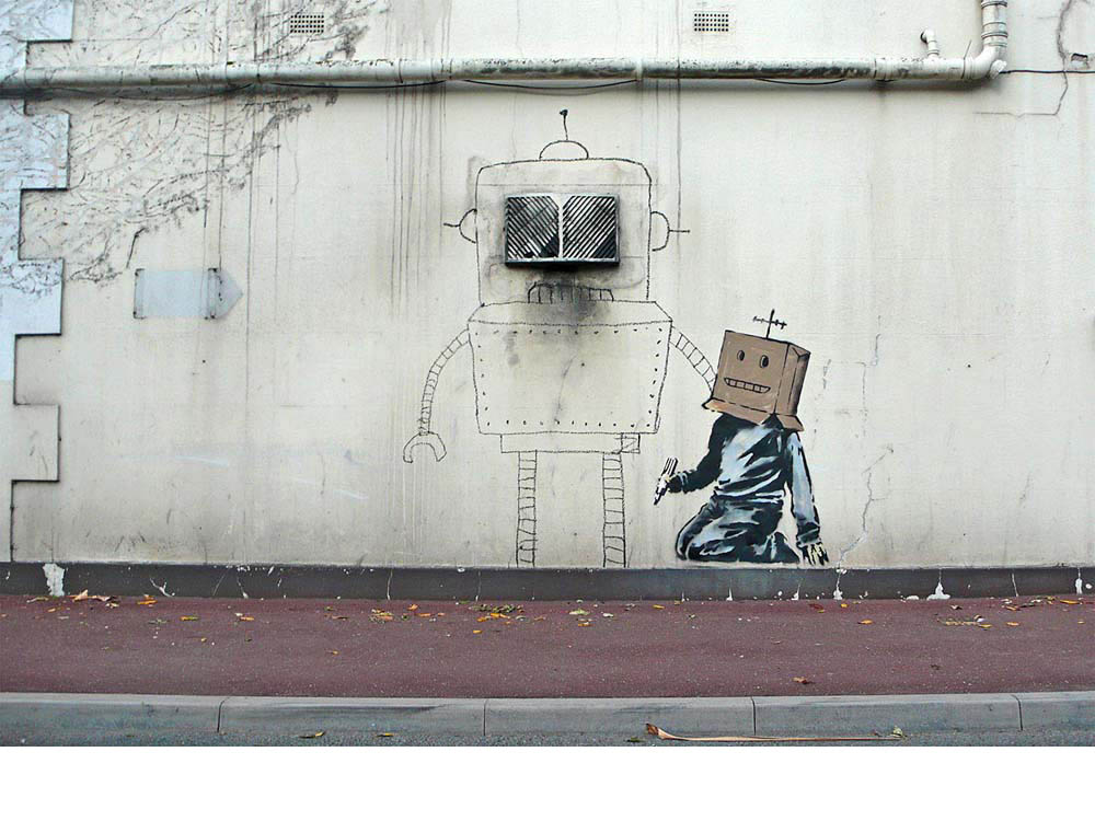 Boxhead Paints Robot, Torquay, October 2010