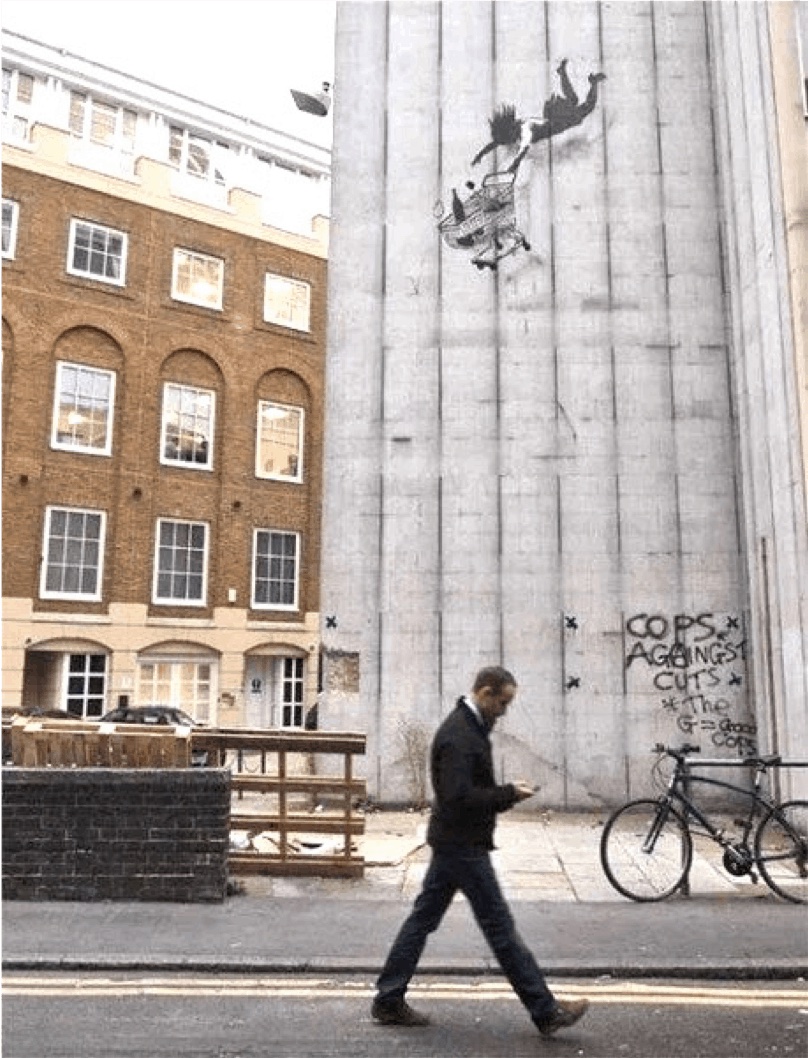 Falling Shopper, London, 2011