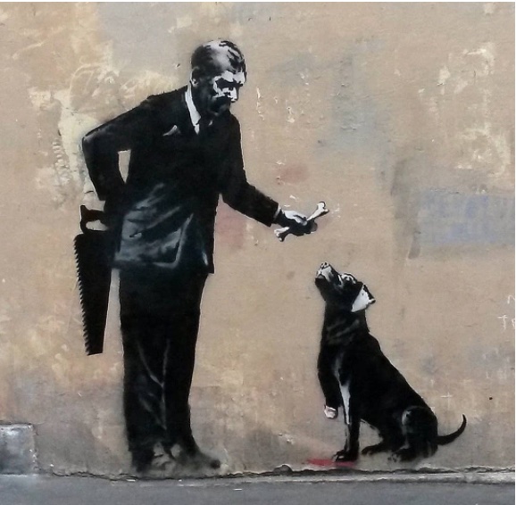 Man with Dog, Paris, June 2018