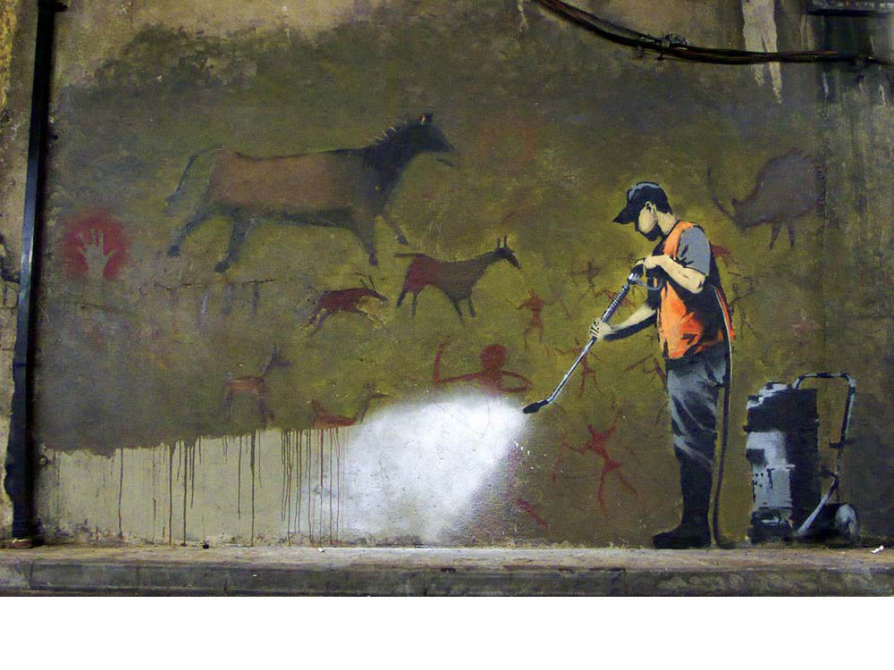 Banksy, Cave Painting Removal mural