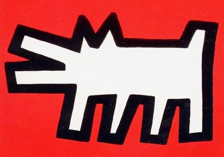Keith Haring, Barking Dog (red).