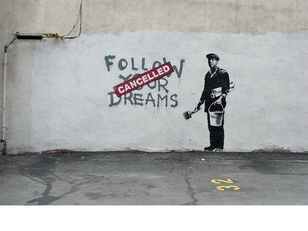 Banksy, Follow Your Dreams – Cancelled mural