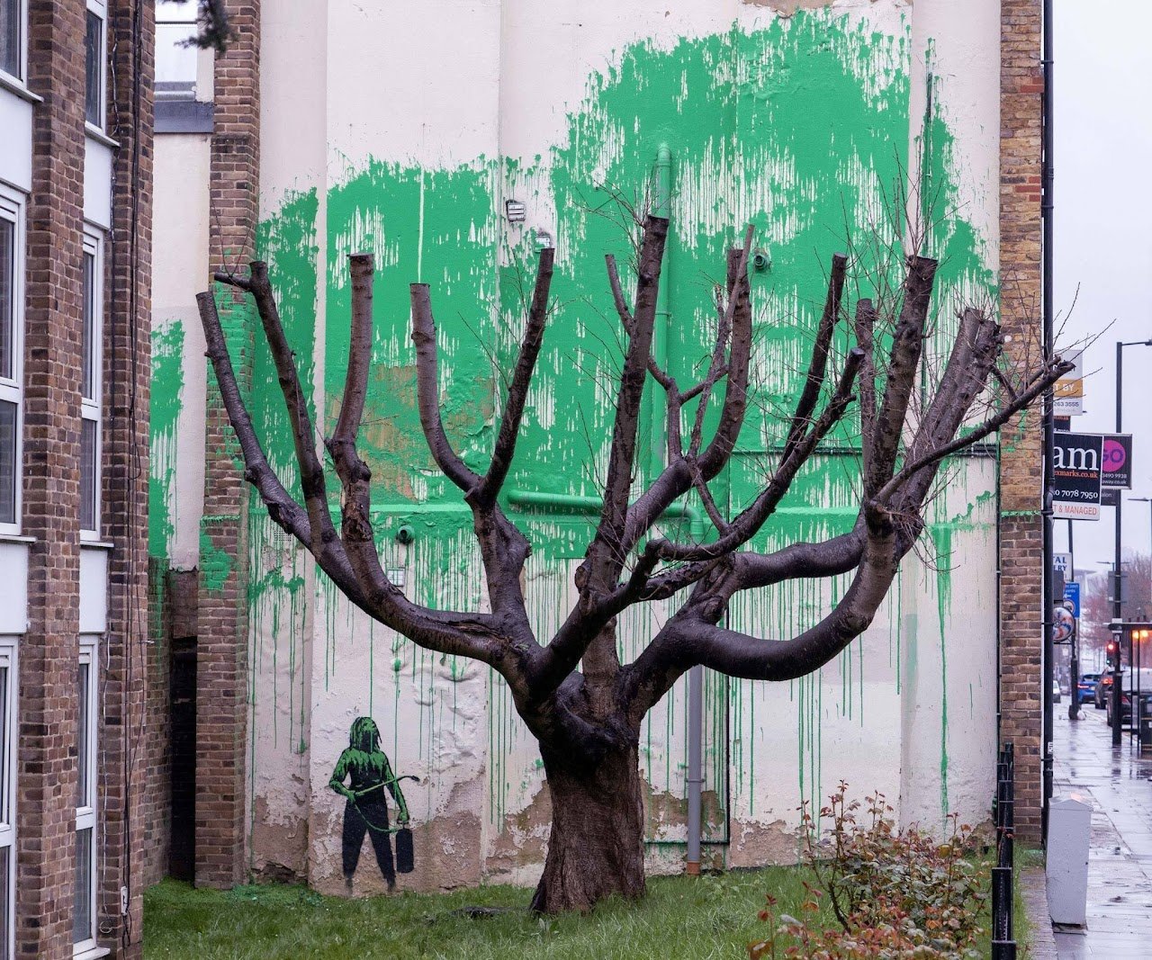Banksy, Greenwashed Tree mural