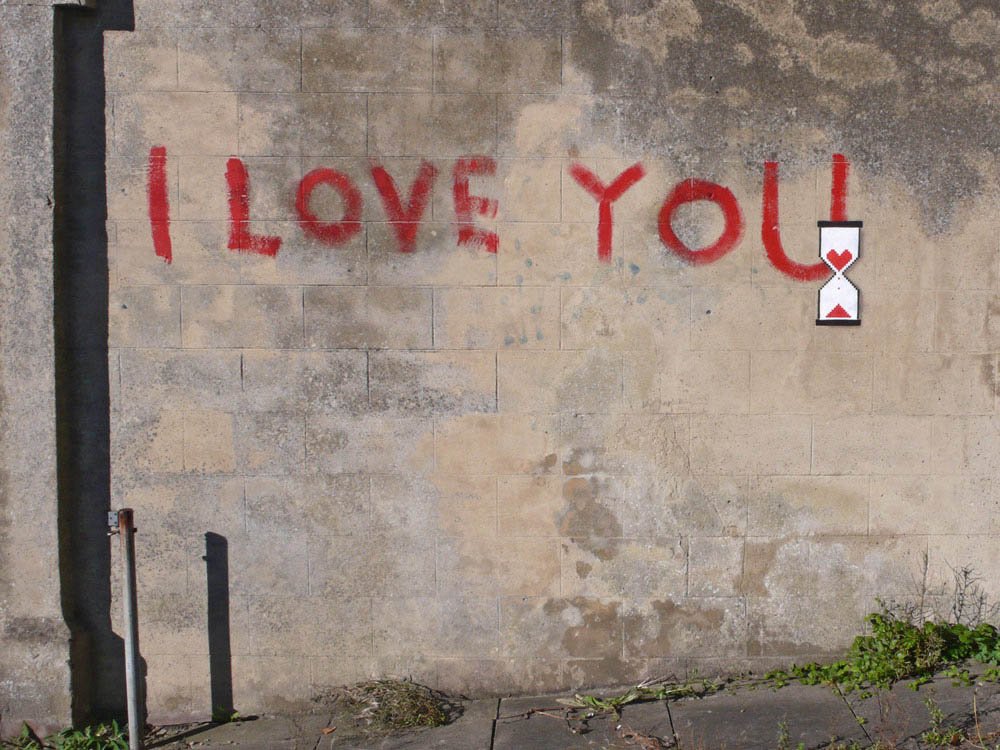 Banksy, I Love You mural