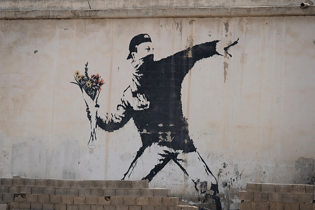 Banksy, Love Is In The Air mural