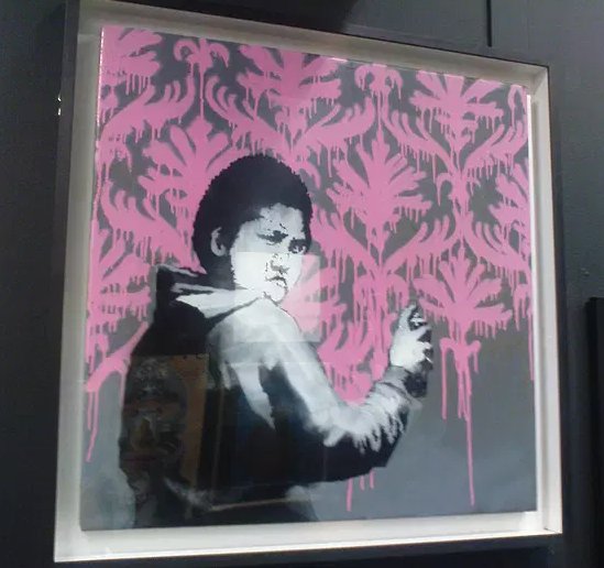 Go Flock Yourself, spray-paint on canvas, 2008.