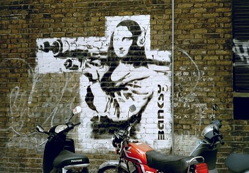 Banksy, Mona Lisa Bazooka mural
