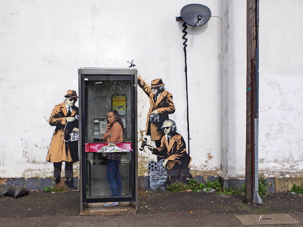 Banksy, Spy Booth mural