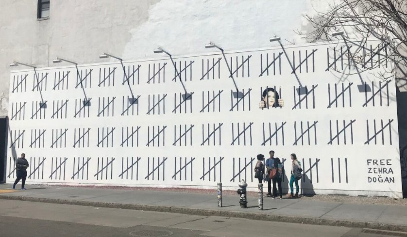 Sentenced to nearly three years in jail for painting a single picture.