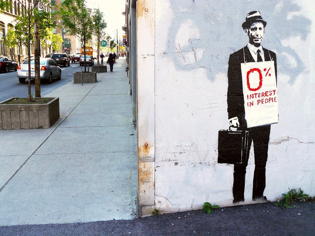 Banksy, Zero Interest In People mural