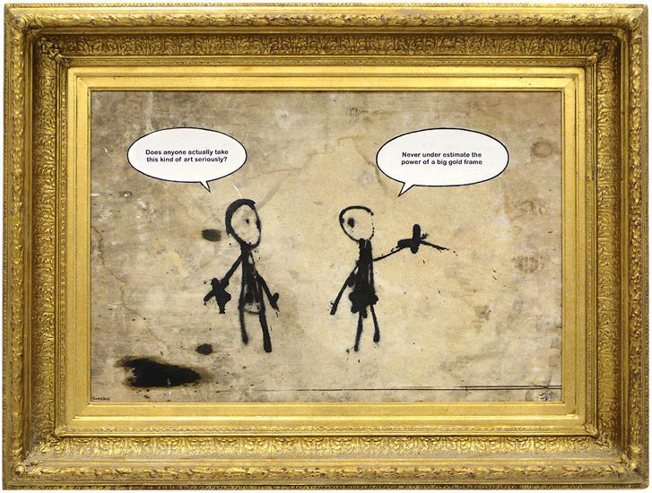 Banksy, Big Gold Frame