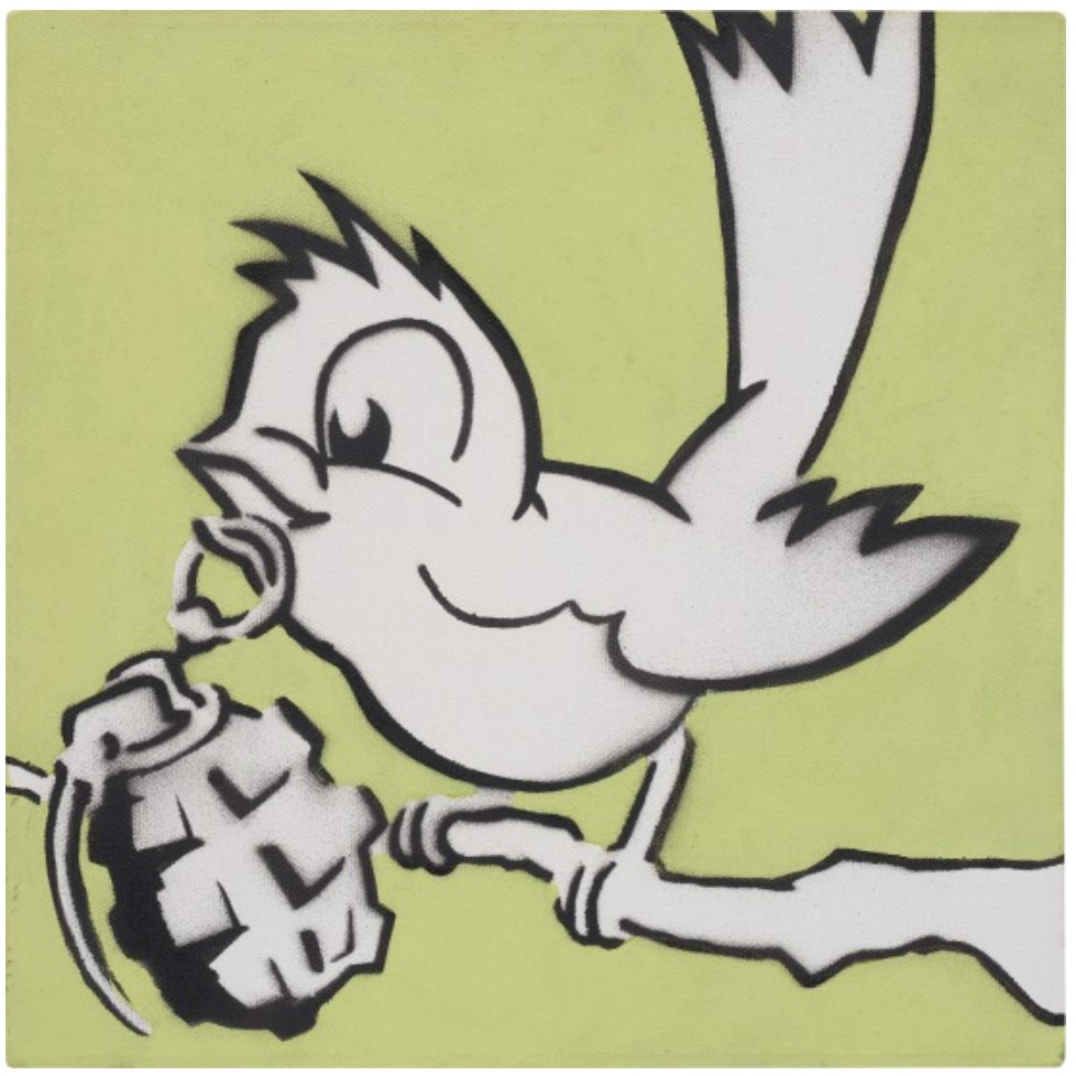 Banksy, Bird with Grenade