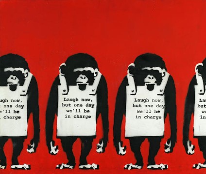 Banksy, Untitled (Laugh Now…)