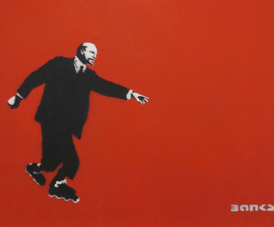 Banksy, Lenin on Skates