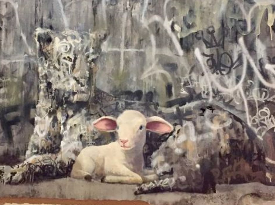 Banksy, The Leopard and Lamb