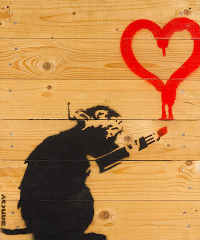 Banksy, Love Rat on Palette