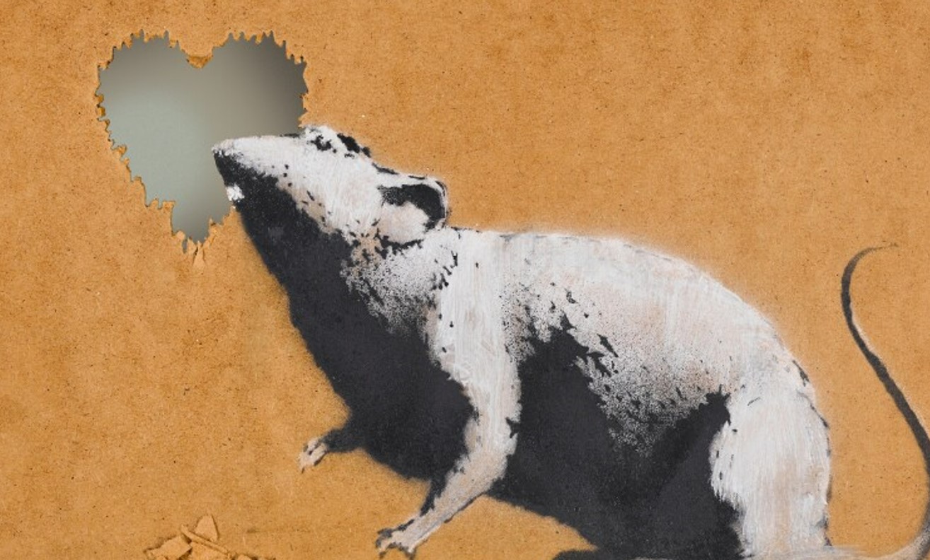 Banksy, Rat and Heart