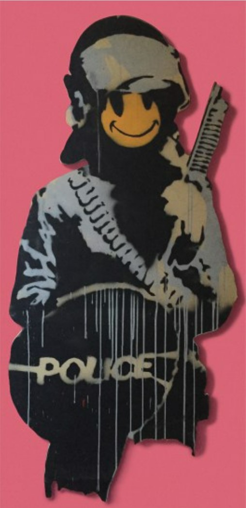 Banksy, Smiley Copper Panel C
