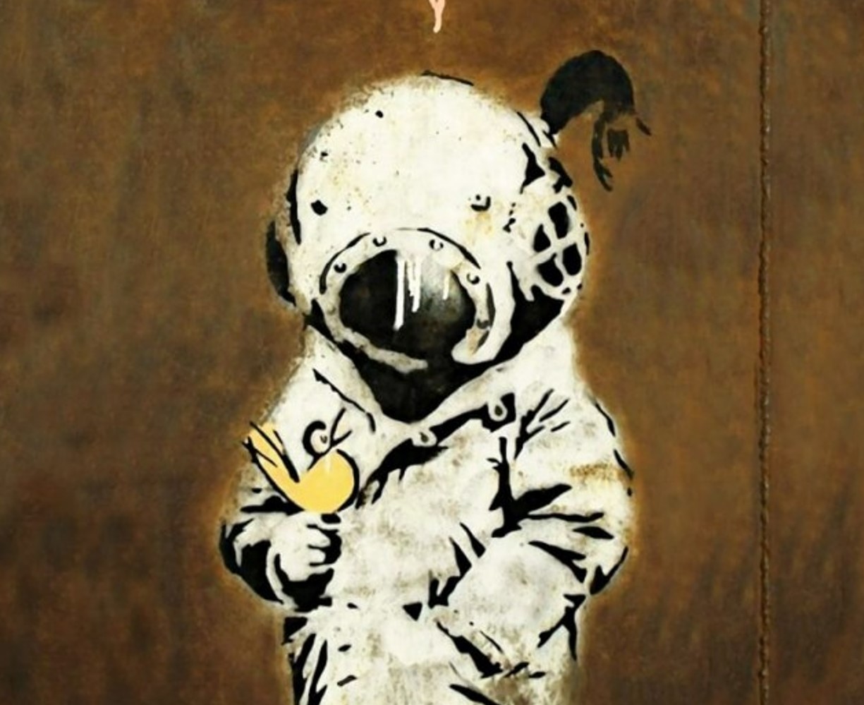 Banksy, Space Girl and Bird