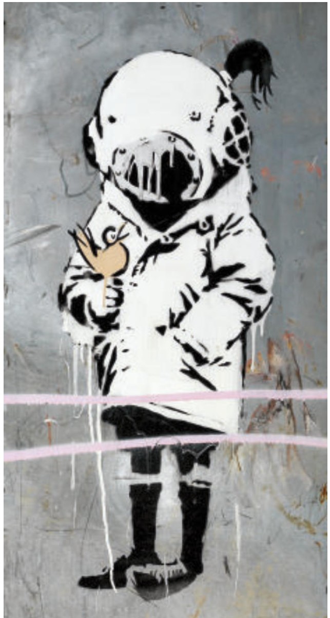 Banksy, Space Girl with Bird