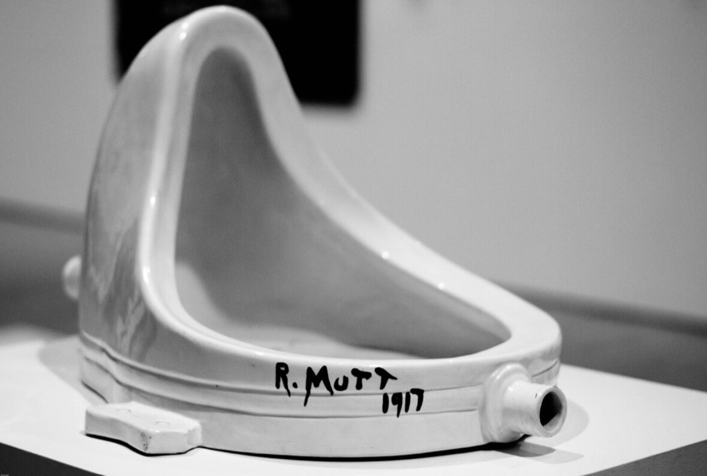 Installation view of Marcel Duchamp’s Fountain, 1917 © James Broad