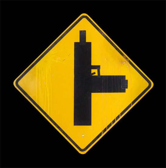 Banksy, Turn Right Or Get Shot