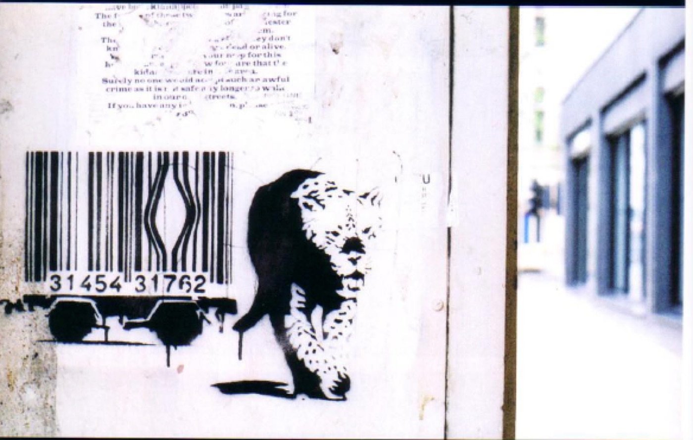 The image as it appears in Banksy's book Wall and Piece.
