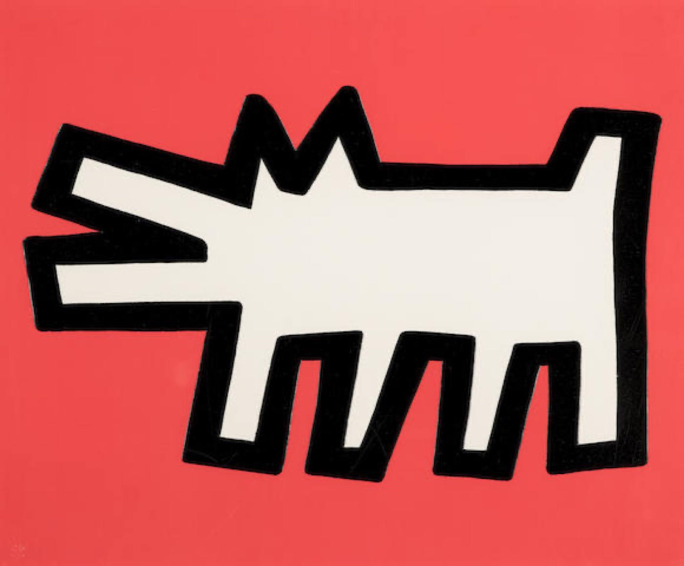 Keith Haring, Barking Dog, from the Icons portfolio, 1990.