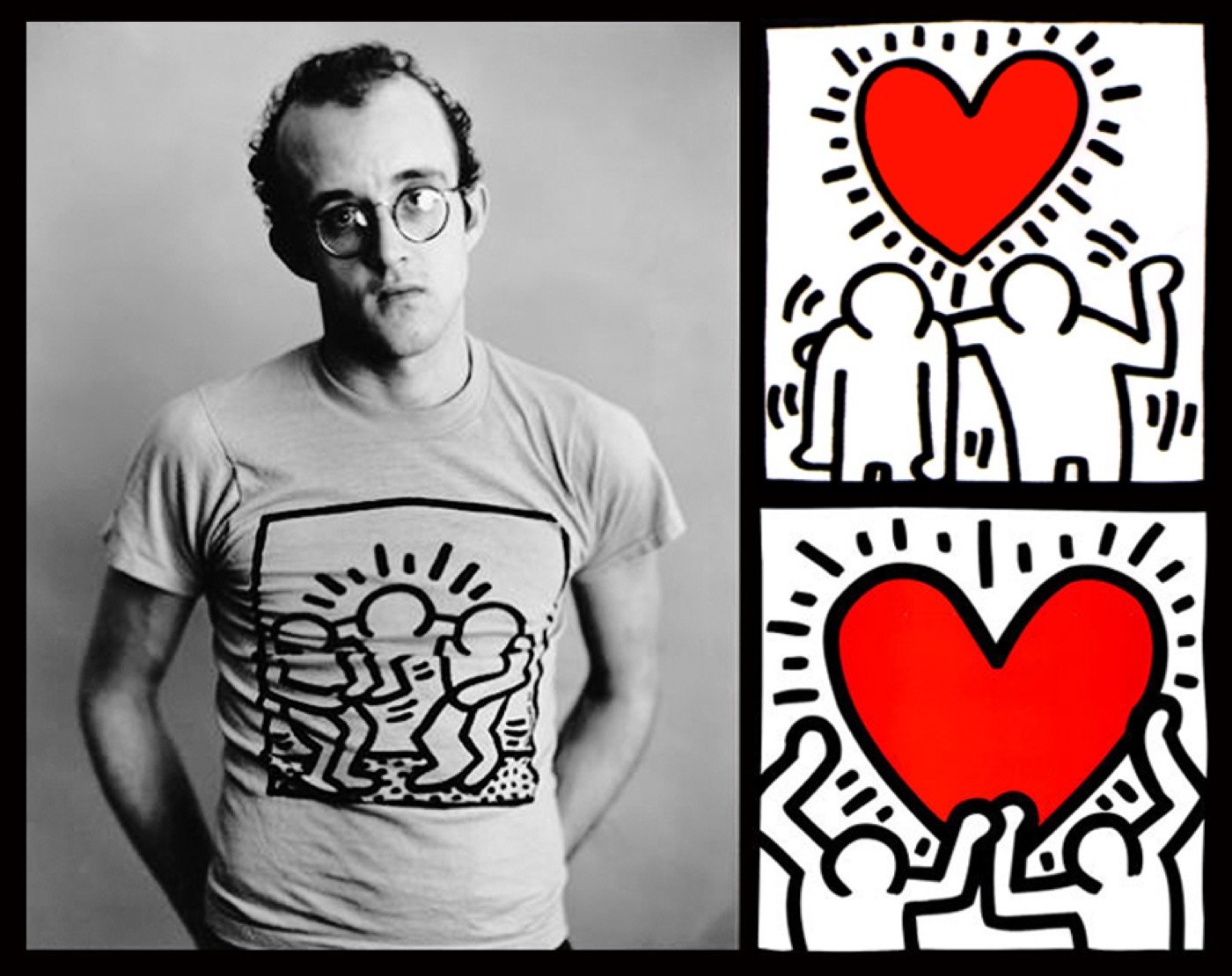 Keith Haring at work — the barking dog is among his most recognizable motifs.