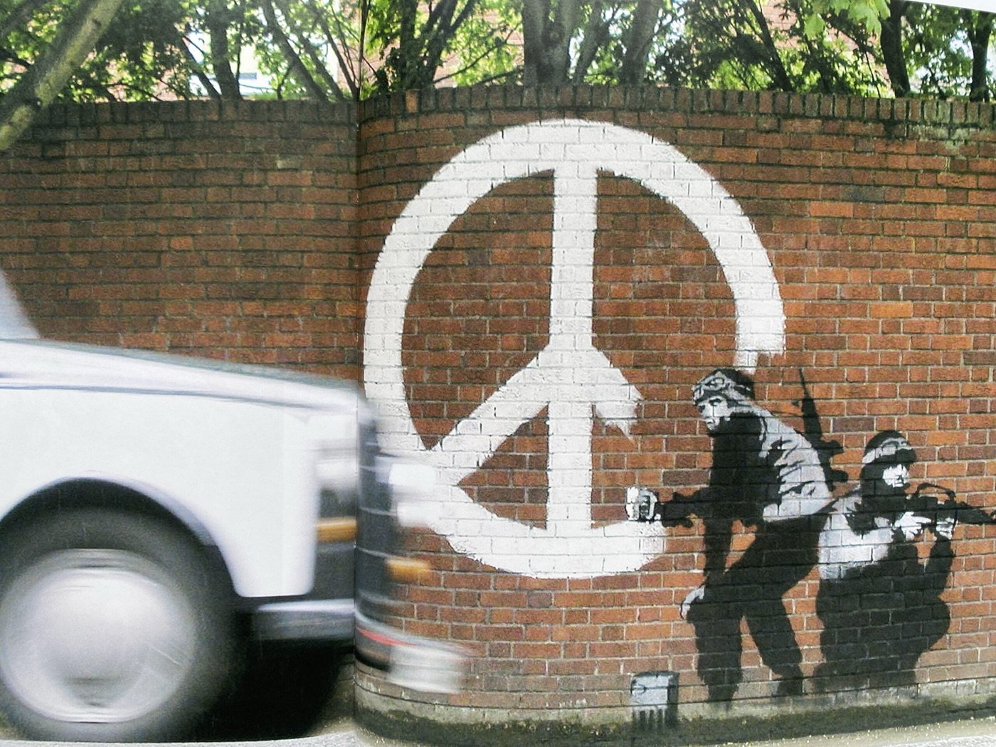 The image as it appears in Banksy's book Wall and Piece.
