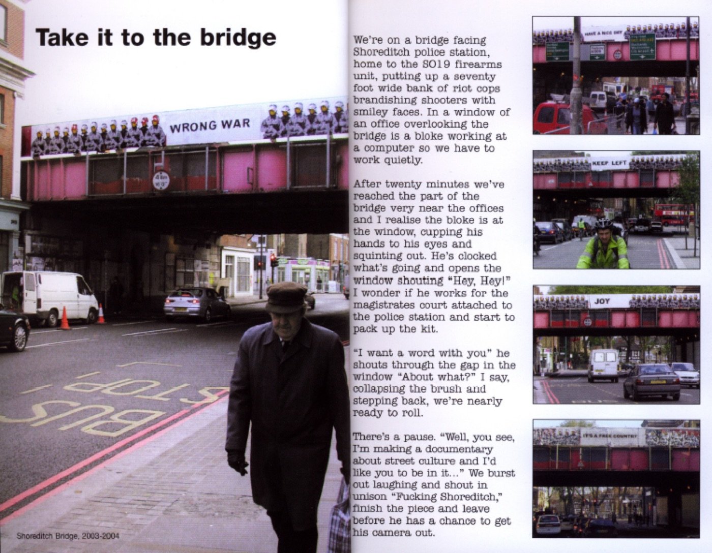 “Take it to the bridge” — from Banksy's book Cut It Out.