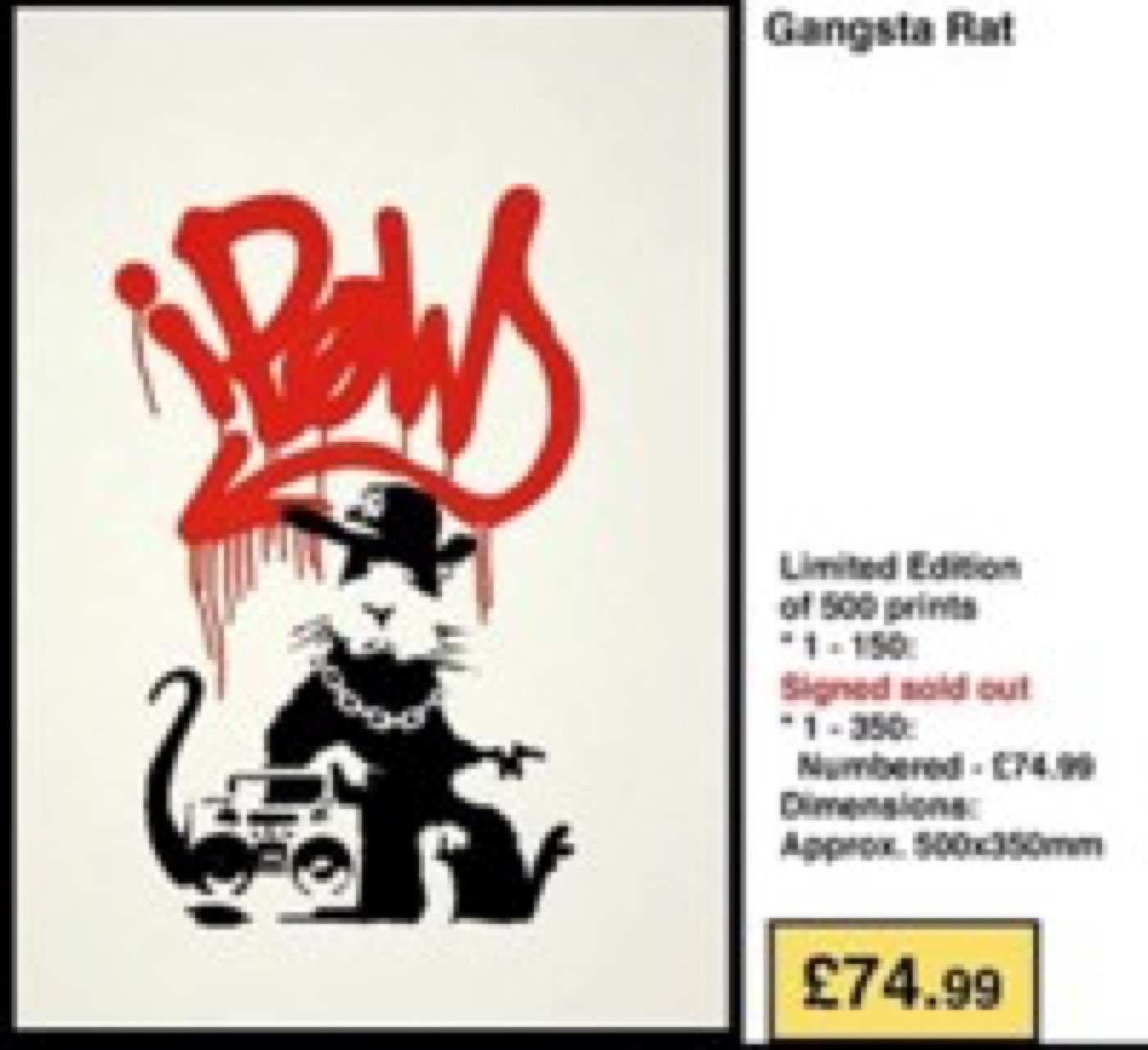 Gangsta Rat on the Pictures on Walls release page.