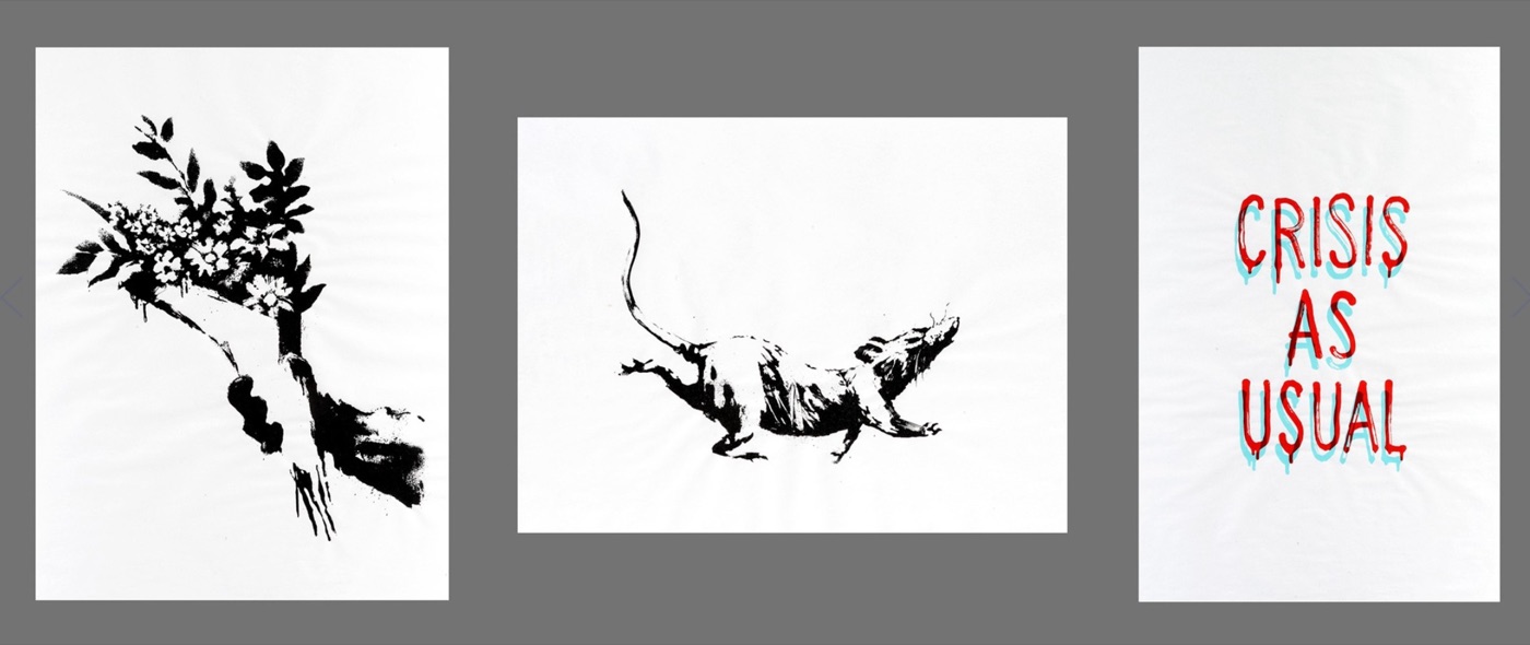 The complete set of three screenprints, produced to accompany the Gross Domestic Product exhibition, Croydon, 2019.