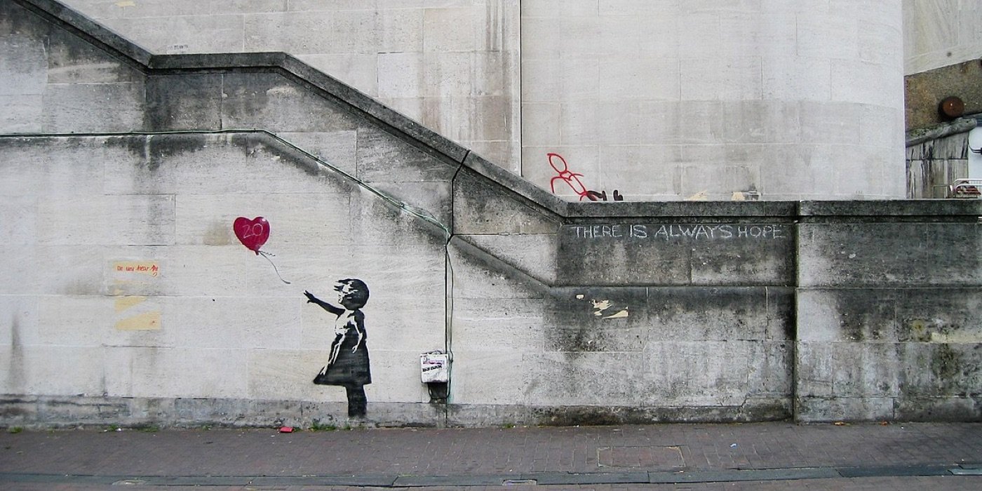Girl with Balloon, London South Bank, 2003