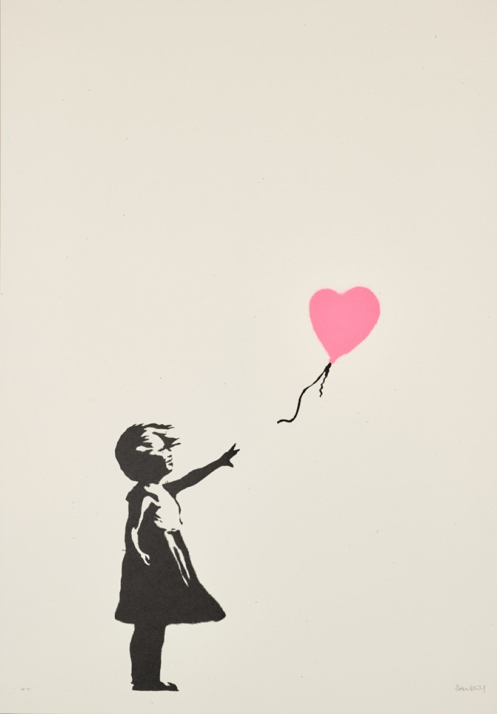 Girl with Balloon (Dark Pink AP)