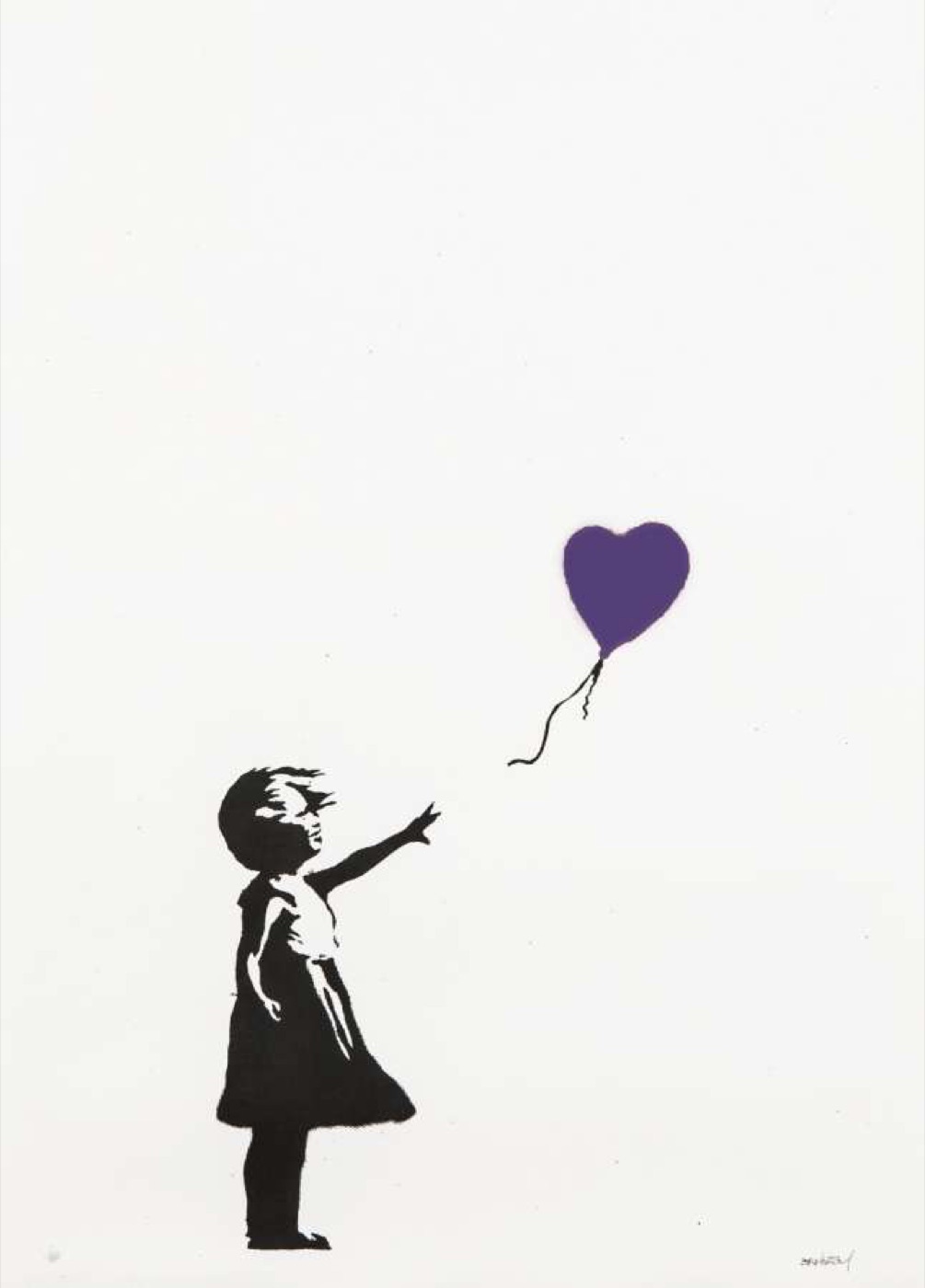 Girl with Balloon (Dark Purple AP)