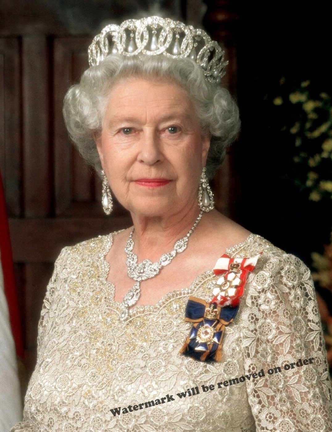 The royal portrait format Banksy reprises.